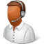 Occupations Technical Support Male Dark Icon 64x64 png