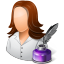 Occupations Writer Female Light Icon 64x64 png