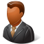 Office Client Male Dark Icon 64x64 png