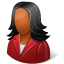 Office Customer Female Dark Icon 64x64 png