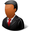 Office Customer Male Dark Icon 64x64 png