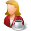 Rest Person Coffee Break Female Light Icon 64x64 png