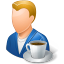 Rest Person Coffee Break Male Light Icon 64x64 png