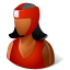 Sport Boxer Female Dark Icon 64x64 png