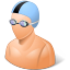Sport Swimmer Male Light Icon 64x64 png