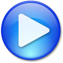 Circle Blue Play 1 Normal Icon 128x128 png