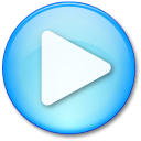 Circle Blue Play 1 Pressed Icon 128x128 png