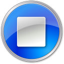 Circle Bordered Stop 1 Normal Blue Icon 128x128 png