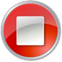 Circle Bordered Stop 1 Normal Red Icon 128x128 png
