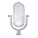 Plain Blue Microphone Disabled Icon