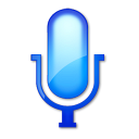 Plain Blue Microphone Hot Icon 128x128 png