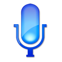 Plain Blue Microphone Normal Icon 128x128 png