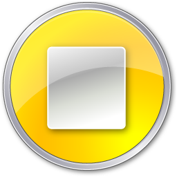 Circle Bordered Stop 1 Normal Yellow Icon 256x256 png