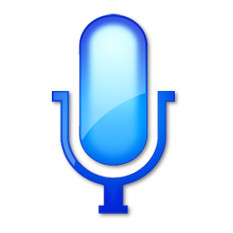 Plain Blue Microphone Hot Icon 256x256 png