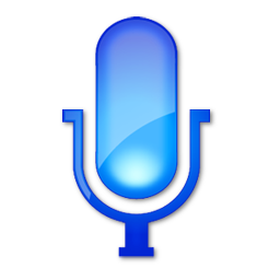 Plain Blue Microphone Normal Icon 256x256 png