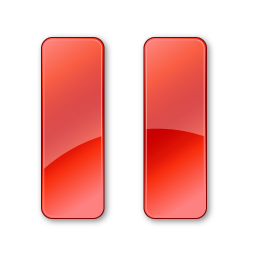 Plain Green Pause Normal Red Icon 256x256 png