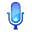 Plain Blue Microphone Normal Icon 32x32 png