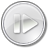 Circle Bordered Step Forward Disabled Icon 48x48 png