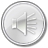 Circle Bordered Volume Disabled Icon