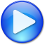 Circle Blue Play 1 Normal Icon 64x64 png