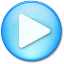 Circle Blue Play 1 Pressed Icon 64x64 png