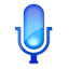Plain Blue Microphone Normal Icon 64x64 png