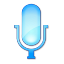 Plain Blue Microphone Pressed Icon 64x64 png