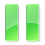 Plain Green Pause Pressed Icon 64x64 png