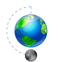 Moon Phase Full Earth Icon 256x256 png