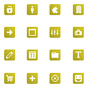 Yellow Bitcons Icons