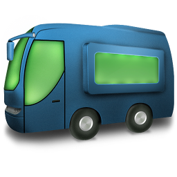 Blue Bus Icon 256x256 png