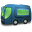 Blue Bus Icon 32x32 png