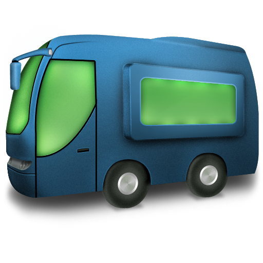 Blue Bus Icon 512x512 png