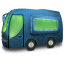 Blue Bus Icon 64x64 png