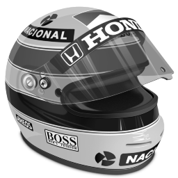 Grey Senna Helmet Icon 256x256 png