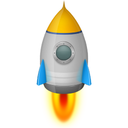 Space Rocket Silver Icon 256x256 png