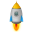 Space Rocket Silver Icon 32x32 png