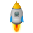 Space Rocket Silver Icon