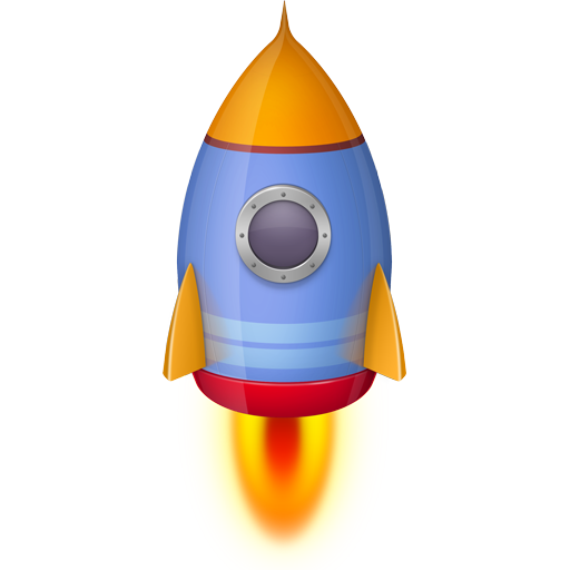 Space Rocket Blue Icon 512x512 png