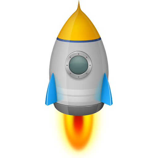 Space Rocket Silver Icon 512x512 png
