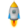 Space Rocket Silver Icon 96x96 png
