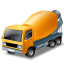 Mixer Truck Yellow Icon 128x128 png