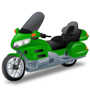 Touring Motorcycle Green Icon 128x128 png