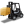 Forklift Truck Loaded Black Icon 24x24 png