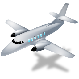Airplane Grey Icon 256x256 png