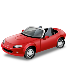 Cabriolet Red Icon 256x256 png