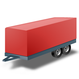 Car Trailer Red Icon 256x256 png