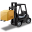 Forklift Truck Loaded Black Icon 32x32 png