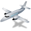 Airplane Grey Icon 64x64 png