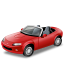 Cabriolet Red Icon 64x64 png
